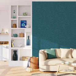 Sale Papier peint intissé RAVENNE coloris bleu pétrole - Papiers Peints