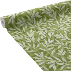 Sale Papier peint intissé LISBET coloris vert mousse - Papiers Peints