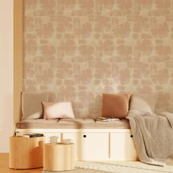 Fashion Papier peint intissé MAJAH coloris beige rosé - Papiers Peints
