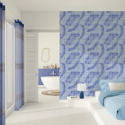 Sale Papier peint intissé LOGAN coloris bleu électrique - Papiers Peints