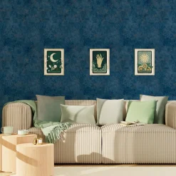 Hot Papier peint intissé SKYLA coloris bleu profond - Papiers Peints