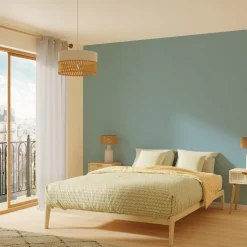 Sale Papier peint intissé NUNCA coloris bleu azur - Papiers Peints