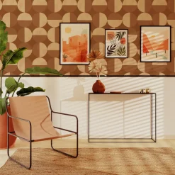 Hot Papier peint intissé LUCIANO coloris terracotta - Papiers Peints