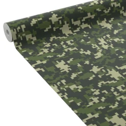 Online Papier peint intissé CAMO coloris vert kaki - Papiers Peints