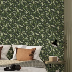 Online Papier peint intissé CAMO coloris vert kaki - Papiers Peints