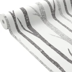 Hot Papier peint intissé YELNA coloris anthracite - Papiers Peints