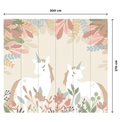 Outlet Papier peint panoramique XL LOLLYCORN 300 x 270 cm - Enfant Décors Panoramiques Enfant|Papiers Peints Enfant