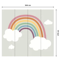 Sale Papier peint panoramique XL RAINBOW 300 x 270 cm - Enfant Décors Panoramiques Enfant|Papiers Peints Enfant