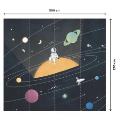 New Papier peint panoramique XL ELIE GALAXY 300 x 270 cm - Enfant Décors Panoramiques Enfant|Papiers Peints Enfant
