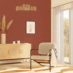Fashion Papier peint vinyle SYDNEY coloris terracotta - Papiers Peints