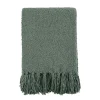 Online Plaid franges TULU coloris vert végétal - Plaids