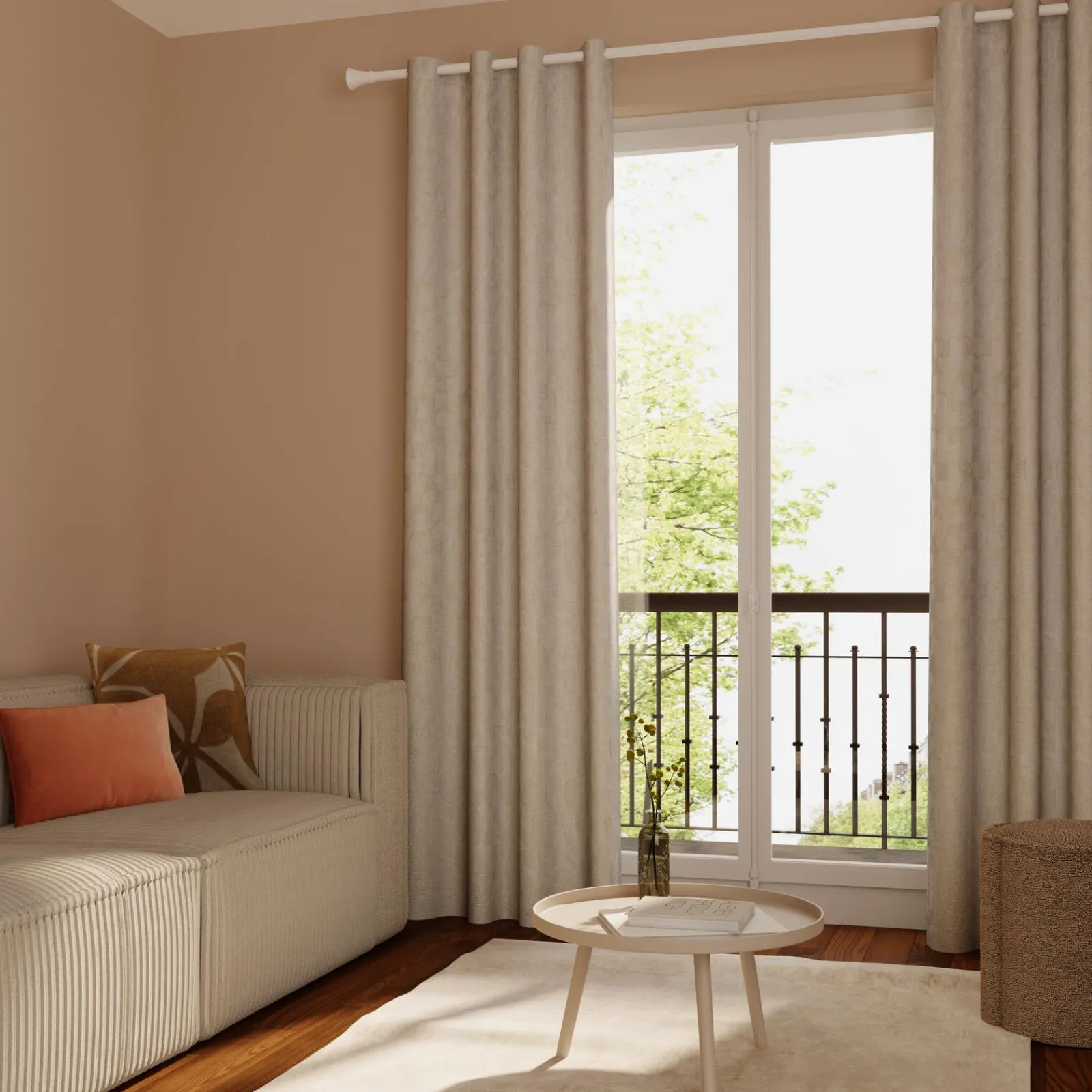 Fashion Rideau DIONE coloris beige 140 x 260 cm - Rideaux