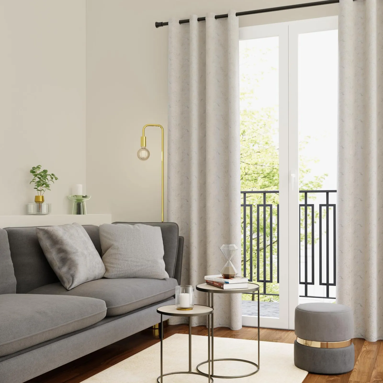 Clearance Rideau OXIA coloris écru 140 x 260 cm - Rideaux