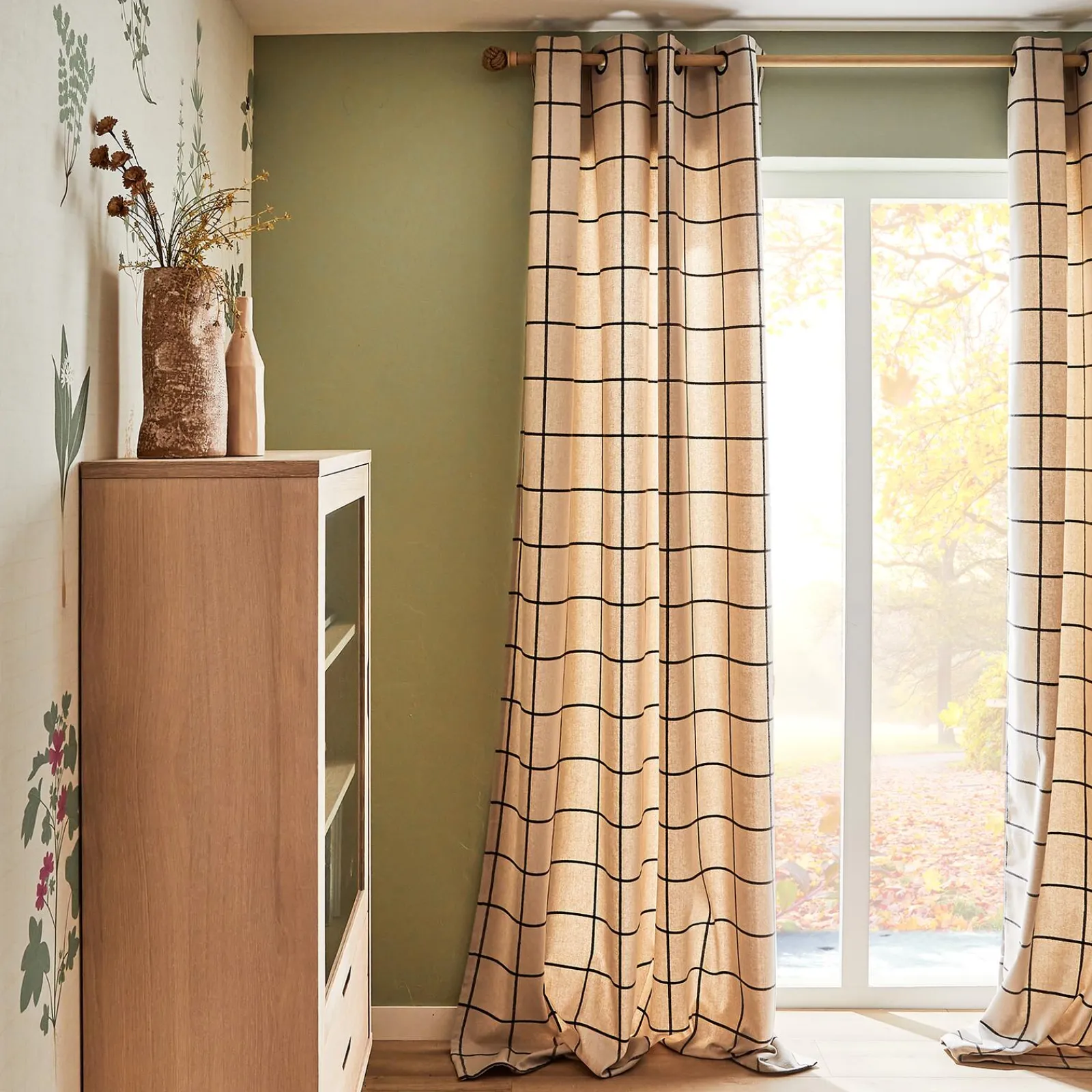 Discount Rideau SOLANE coloris naturel 140 x 260 cm - Rideaux