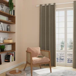 Outlet Rideau thermique ANDREA coloris naturel 140 x 260 cm - Rideaux