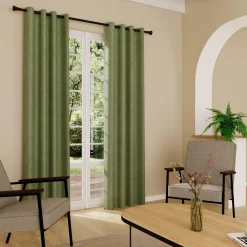 Best Rideau thermique ANDREA vert de gris 140 x 260 cm - Rideaux