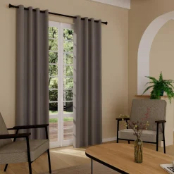 Discount Rideau thermique KINLEY coloris gris 140 x 260 cm - Rideaux