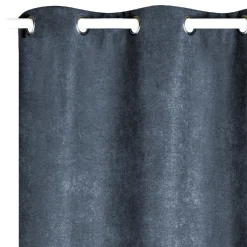 Outlet Rideau thermique KINLEY coloris bleu nuit 140 x 260 cm - Rideaux