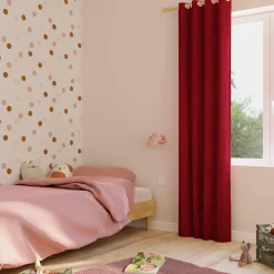 Outlet Rideau thermique KINLEY coloris marsala 140 x 260 cm - Rideaux