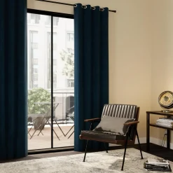 Best Rideau thermique KINLEY coloris bleu paon 140 x 260 cm - Rideaux