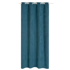 Best Rideau thermique KINLEY coloris bleu paon 140 x 260 cm - Rideaux