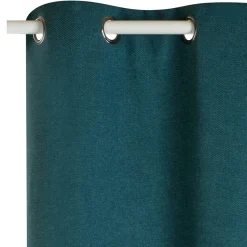 New Rideau thermique KODI coloris bleu paon 140 x 260 cm - Rideaux