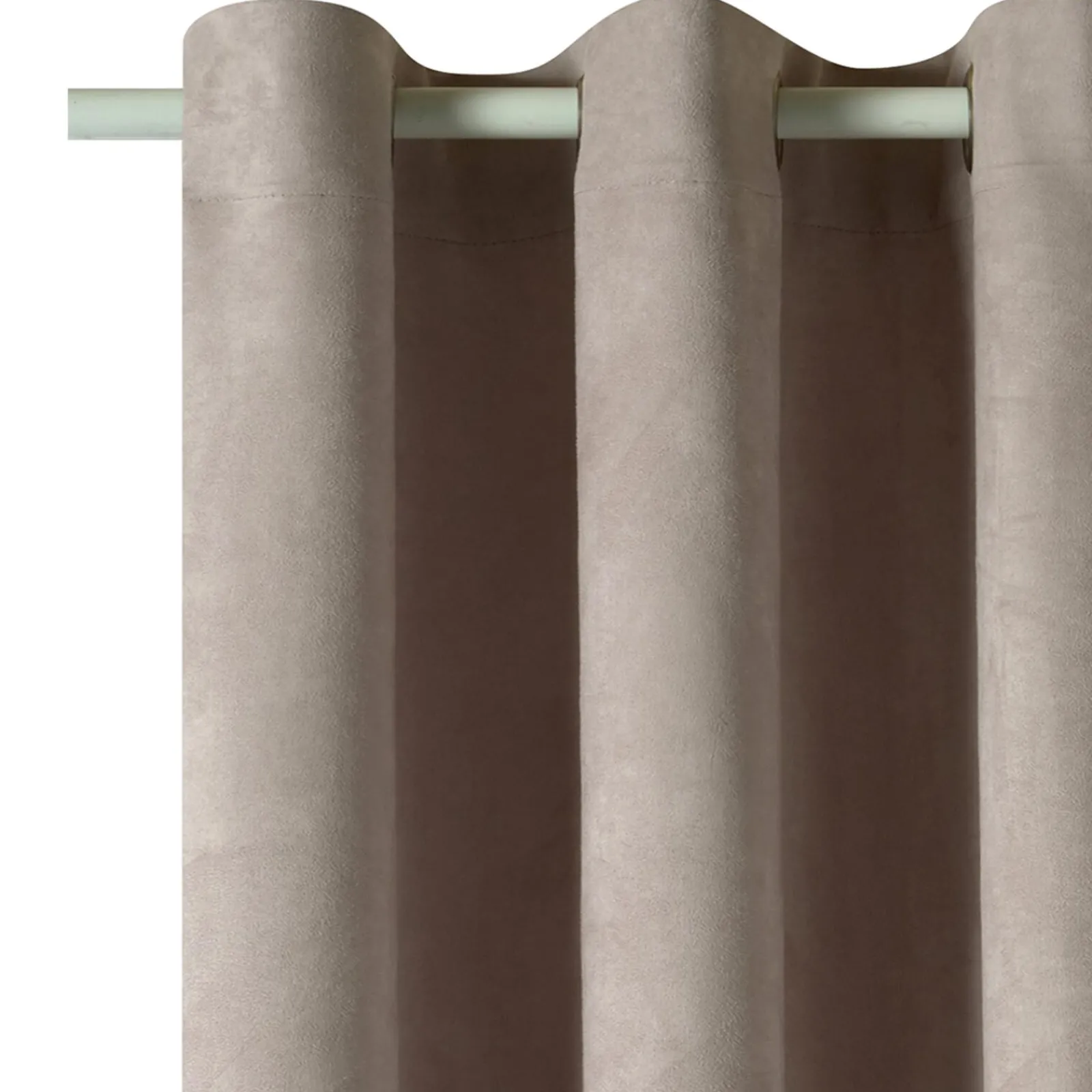 Discount Rideau VELVET coloris tourterelle 140 x 260 cm - Rideaux