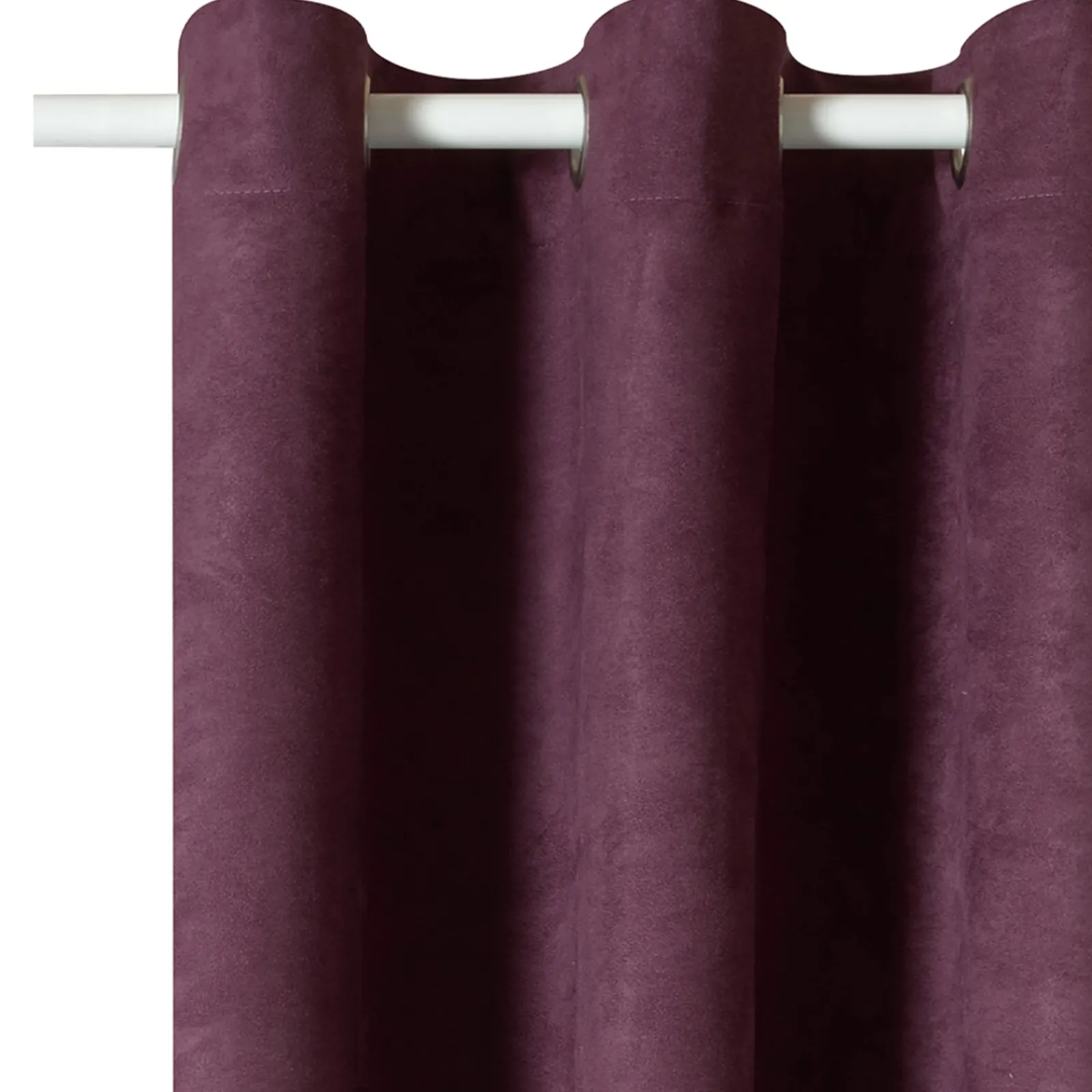 Outlet Rideau VELVET coloris prune 140 x 260 cm - Rideaux