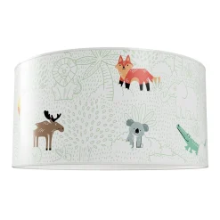 New Suspension AROUND THE WORLD multicolore 19 x 38 cm - Enfant Luminaires Enfant|Suspensions