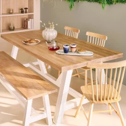 Hot Table de salle à manger ETRETAT naturel 100 x 200 cm - Tables