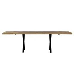 Clearance Table extensible KHAN coloris manguier 100 x 180 cm - Tables