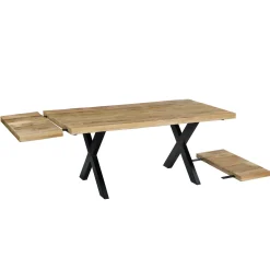 Clearance Table extensible KHAN coloris manguier 100 x 180 cm - Tables