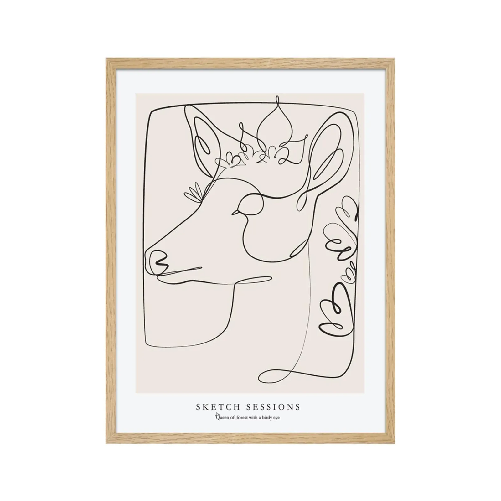 Online Tableau BICHE coloris rose et blanc - Tableaux Et Affiches