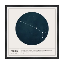 Online Tableau BÉLIER coloris blanc - Tableaux Et Affiches