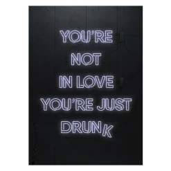 Best Tableau en verre YOU'RE NOT IN LOVE coloris noir - Tableaux Et Affiches