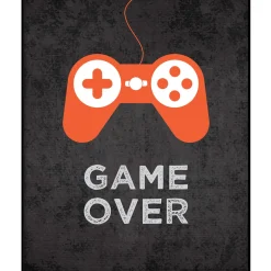 Outlet Tableau GAME OVER coloris noir - Tableaux Et Affiches