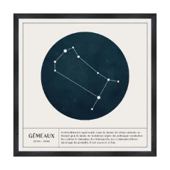 New Tableau GÉMEAUX coloris blanc - Tableaux Et Affiches