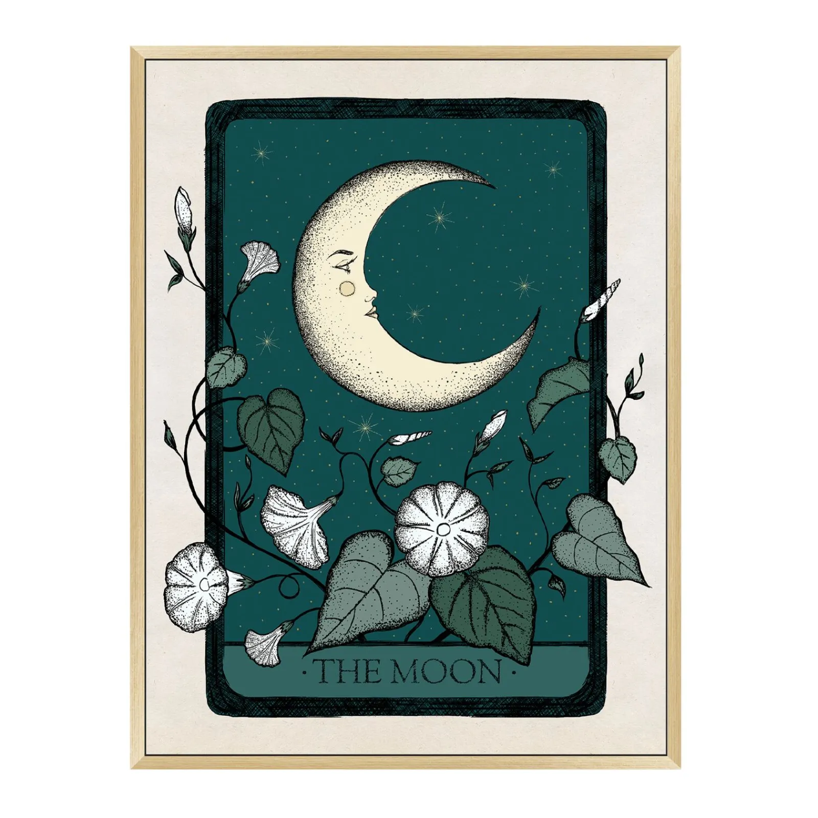 Outlet Tableau MOON coloris vert - Tableaux Et Affiches
