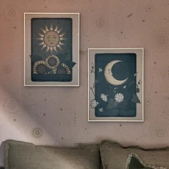 Outlet Tableau MOON coloris vert - Tableaux Et Affiches