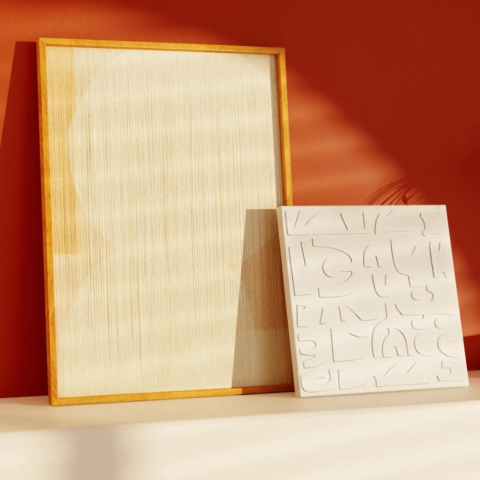 Outlet Tableau NAHIMA coloris blanc cassé - Tableaux Et Affiches