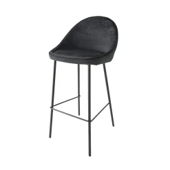 Discount Tabouret de bar CAITLYNE coloris noir - Chaises Et Tabourets