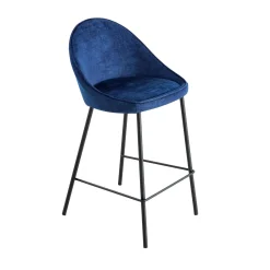 Discount Tabouret de plan de travail CAITLYNE bleu nuit - Chaises Et Tabourets