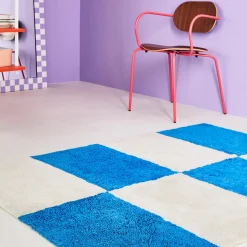 Clearance Tapis BUGLE coloris bleu 120 x 170 cm - Tapis