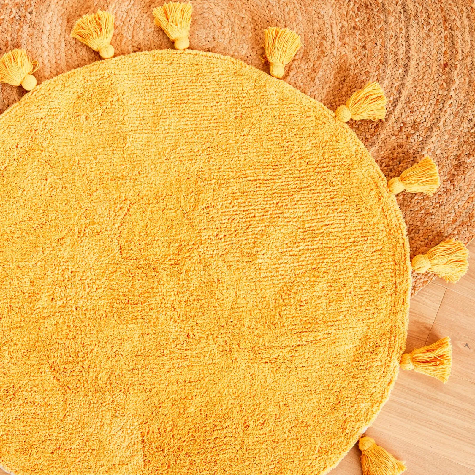 New Tapis SUNSHINE coloris jaune soleil - Enfant Textile De Maison Enfant|Tapis
