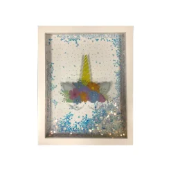 Clearance Toile embellie GLOWY LICORN coloris multicolore - Enfant Déco Murale Enfant|Tableaux Et Affiches