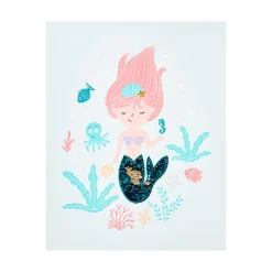Sale Toile embellie SIRENINA 40 x 50 cm - Enfant Déco Murale Enfant|Tableaux Et Affiches