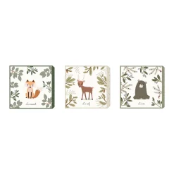 Sale Triptyque LES ANIMAUX SAUVAGES coloris multicolore - Enfant Déco Murale Enfant|Tableaux Et Affiches