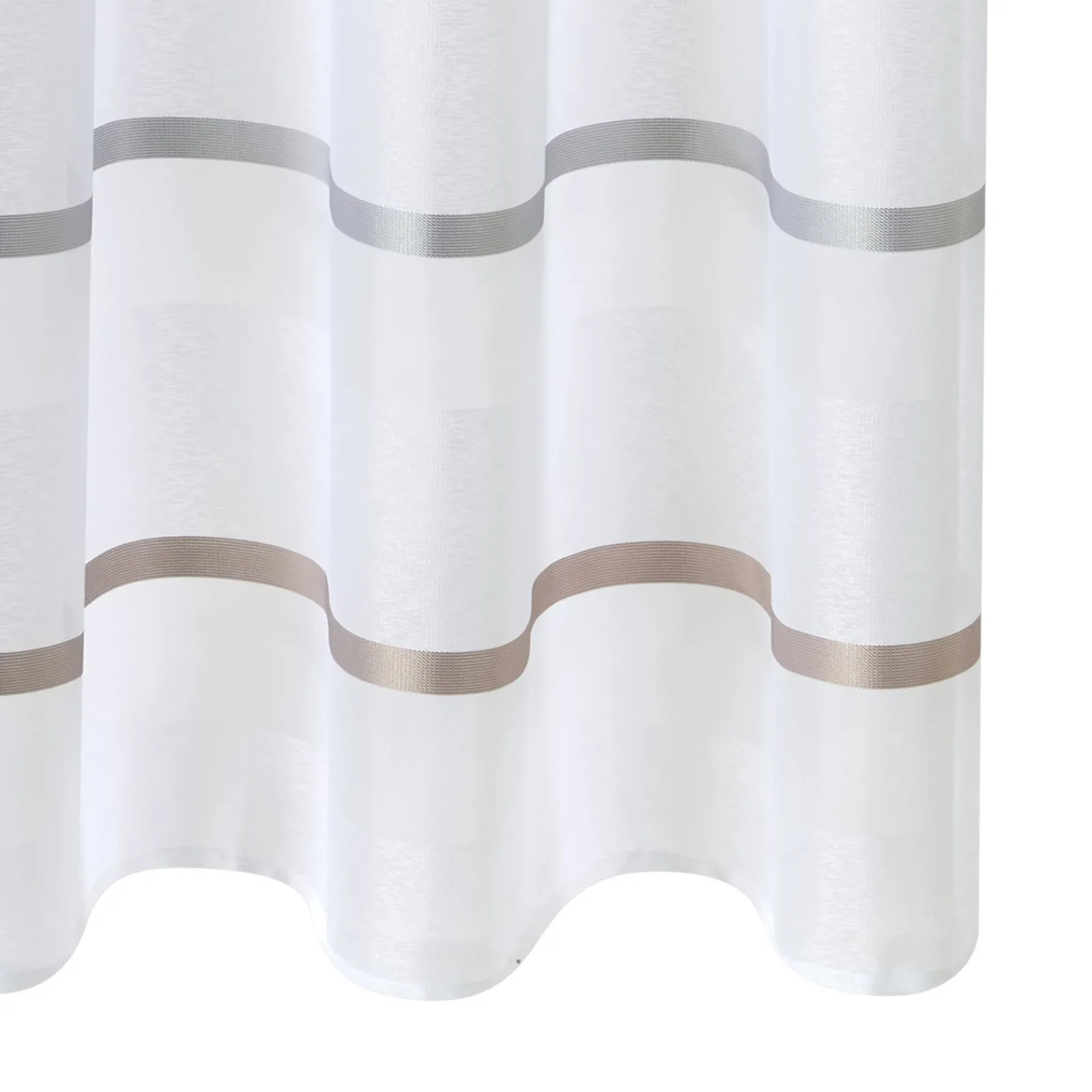 New Voilage GALEA coloris gris 140 x 240 cm - Voilages, Vitrages, Stores Et Accessoires|Rideaux