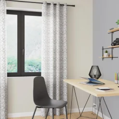 Fashion Voilage HALO coloris blanc 140 x 240 cm - Voilages, Vitrages, Stores Et Accessoires|Rideaux