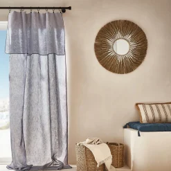 Sale Voilage LIPARI coloris indigo 140 x 290 cm - Voilages, Vitrages, Stores Et Accessoires|Rideaux